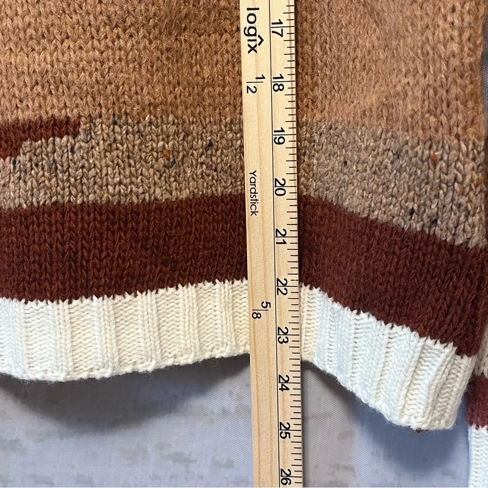 ELSAMADA Sweater Womens L Wool Alpaca Blend Colorblock Abstract Artsy Italy